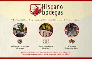 D.O.5 Hispanobodegas group .Wines introduction