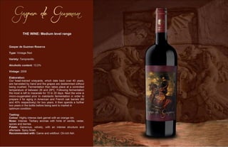 D.O.5 Hispanobodegas group .Wines introduction