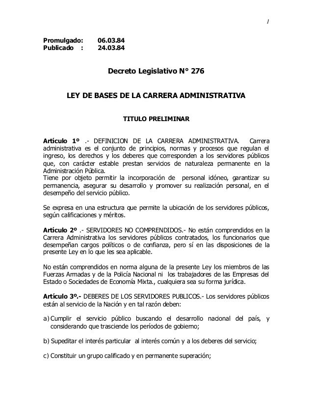 DECRETO LEGISLATIVO 276