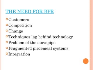 Business process re-engineering (BPR) | PPT