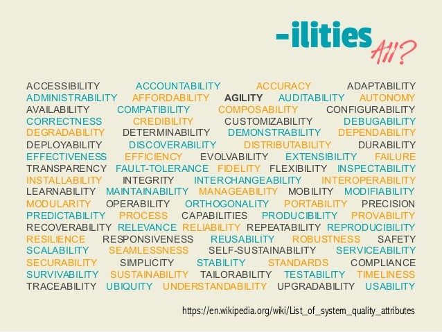 system quality attributes system quality attributes