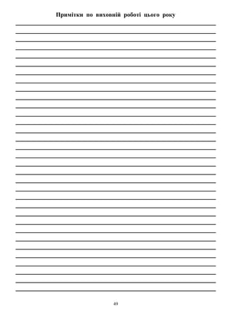 49
Примітки по виховній роботі цього року
 