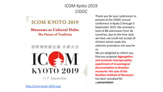 ICOM	Kyoto	2019		
CIDOC
http://icom-kyoto-2019.org/
Thank	you	for	your	submission	to		
present	at	the	CIDOC	annual		
confe...