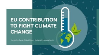 EU CONTRIBUTION
TO FIGHT CLIMATE
CHANGE
 