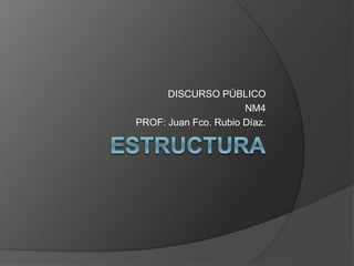DISCURSO PÚBLICO
NM4
PROF: Juan Fco. Rubio Díaz.
 