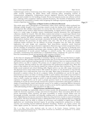 Reimagining History: The Role of Digital Archives in Education (www.kiu