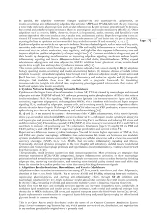 Role of Inflammatory Cytokines and Adipokines in the Pathogenesis of ...