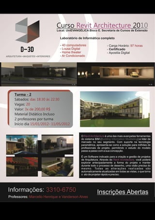 CURSO BÁSICO AUTODESK REVIT ARCHITECTURE 2010
 