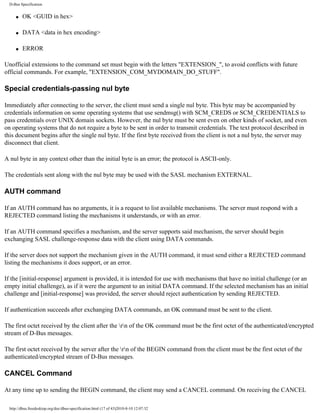 D bus specification | PDF