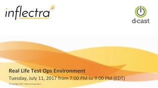 © Copyright 2017, Inflectra Corporation
Real Life Test Ops Environment
Tuesday, July 11, 2017 from 7:00 PM to 9:00 PM (EDT)
 