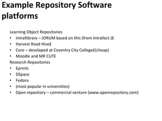 Digital Repositories in Teaching and Learning (ppt) | PPT