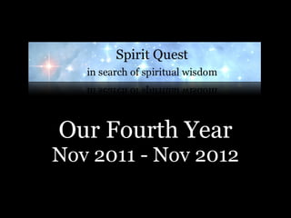 Our Fourth Year
Nov 2011 - Nov 2012
 