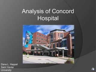 Analysis of Concord
                      Hospital




Dana L. Happel
Saint Xavier
University
 