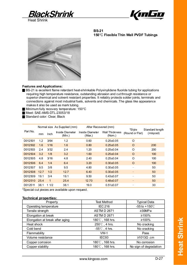 Heavy Wall Adhesive Lined High Ratio Heat Shrink CFHR in Various I//D/'s /& Lengths