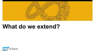 What do we extend?
 