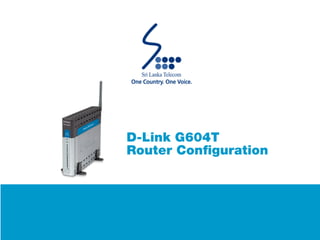 D-LINK DG 640 T Router Configuration Guide