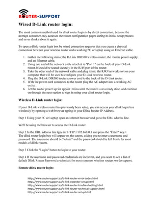 D link router-login | PDF