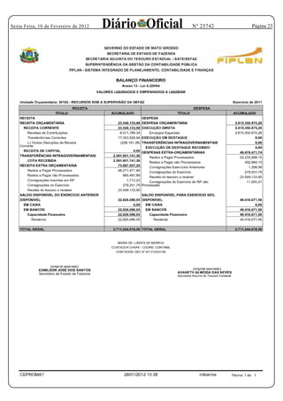 Sexta Feira, 10 de Fevereiro de 2012   Diário Oficial   Nº 25742   Página 23
 