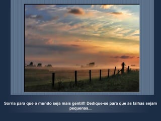 Sorria para que o mundo seja mais gentil!! Dedique-se para que as falhas sejam pequenas... 
