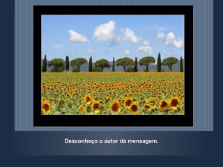 Desconheço o autor da mensagem. 