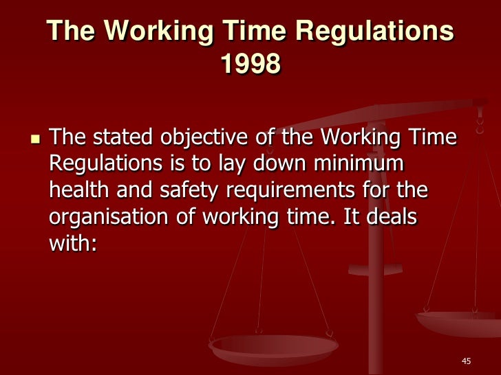 working time directive legislation working time directive legislation