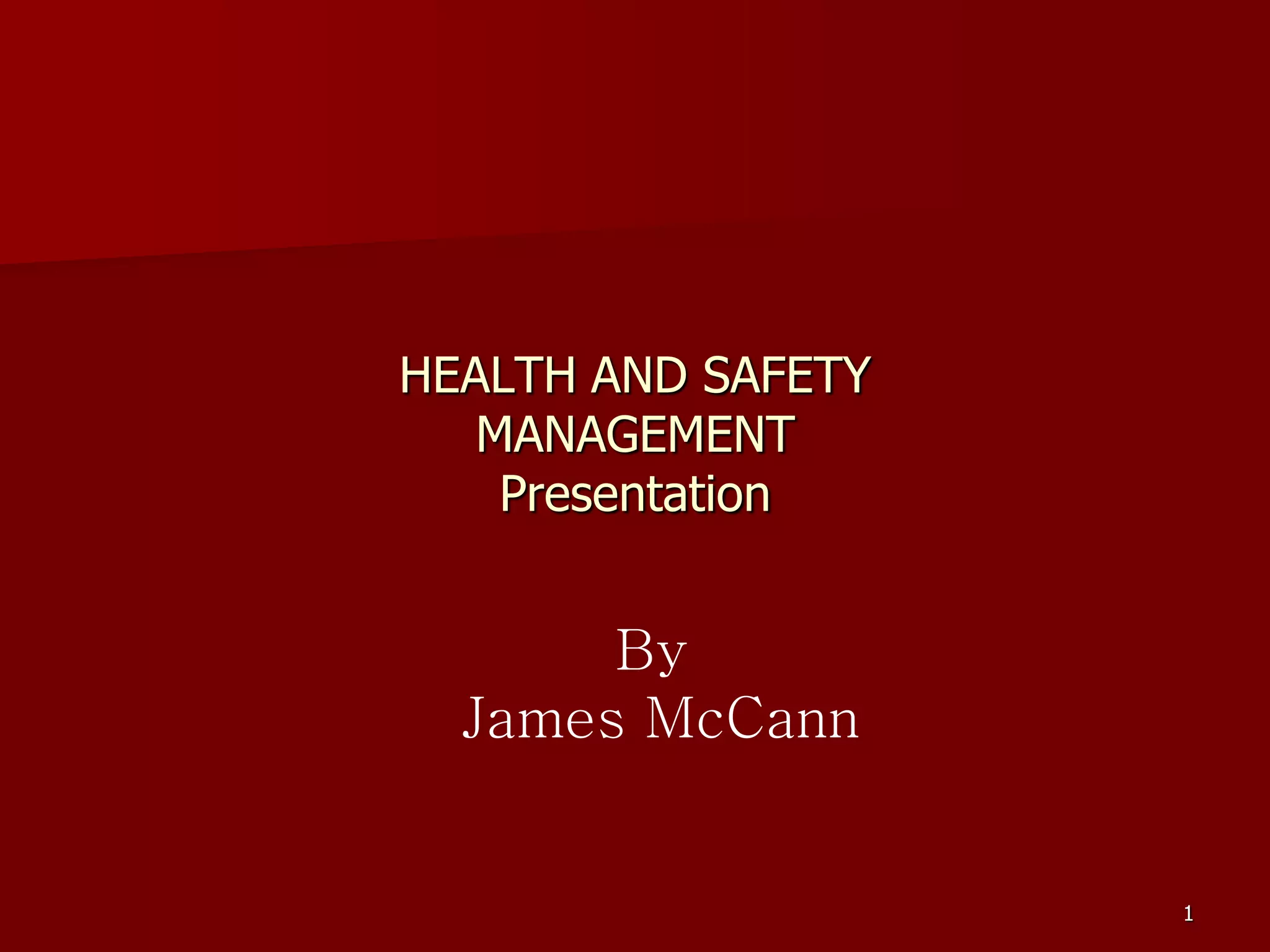 D Part 9 H & S Regs Revision By J Mc Cann