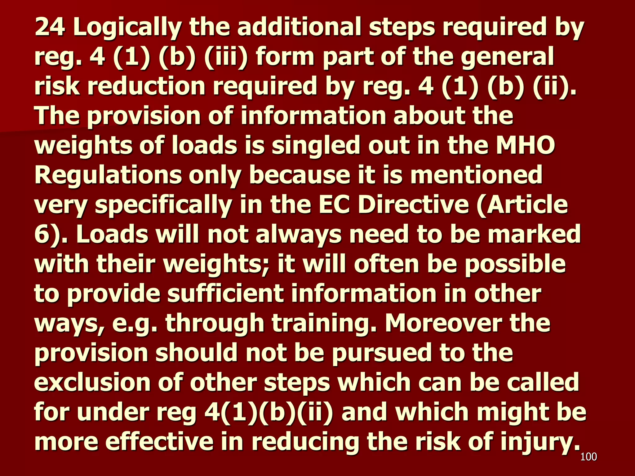 D Part 9 H & S Regs Revision By J Mc Cann