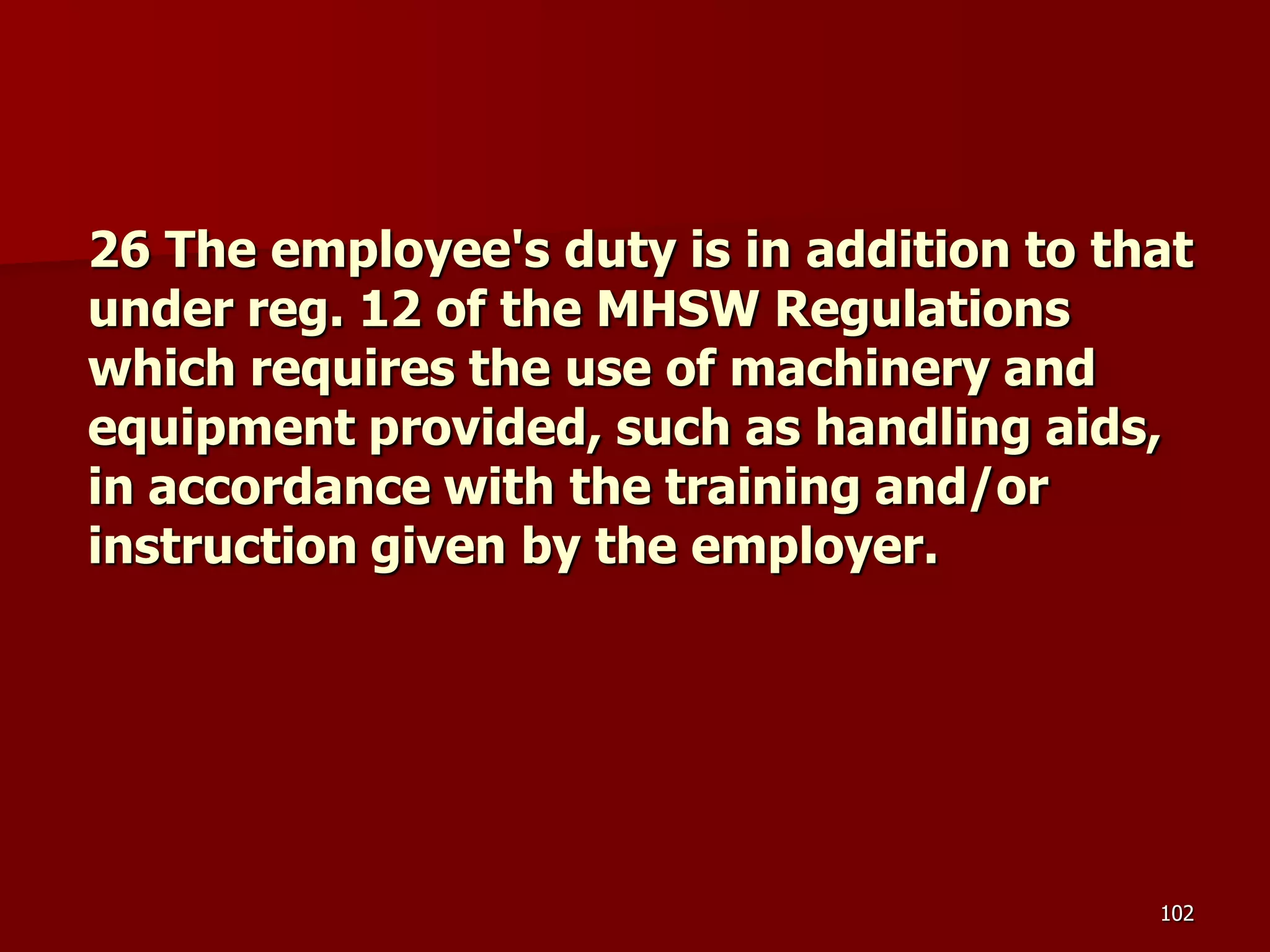 D Part 9 H & S Regs Revision By J Mc Cann