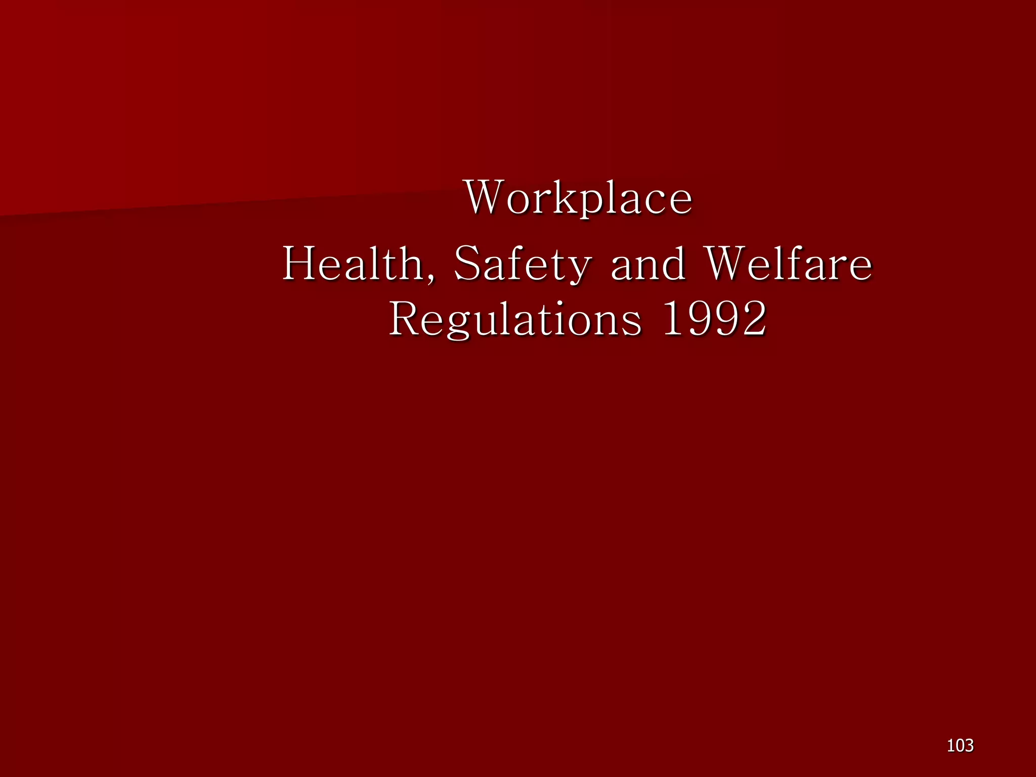 D Part 9 H & S Regs Revision By J Mc Cann