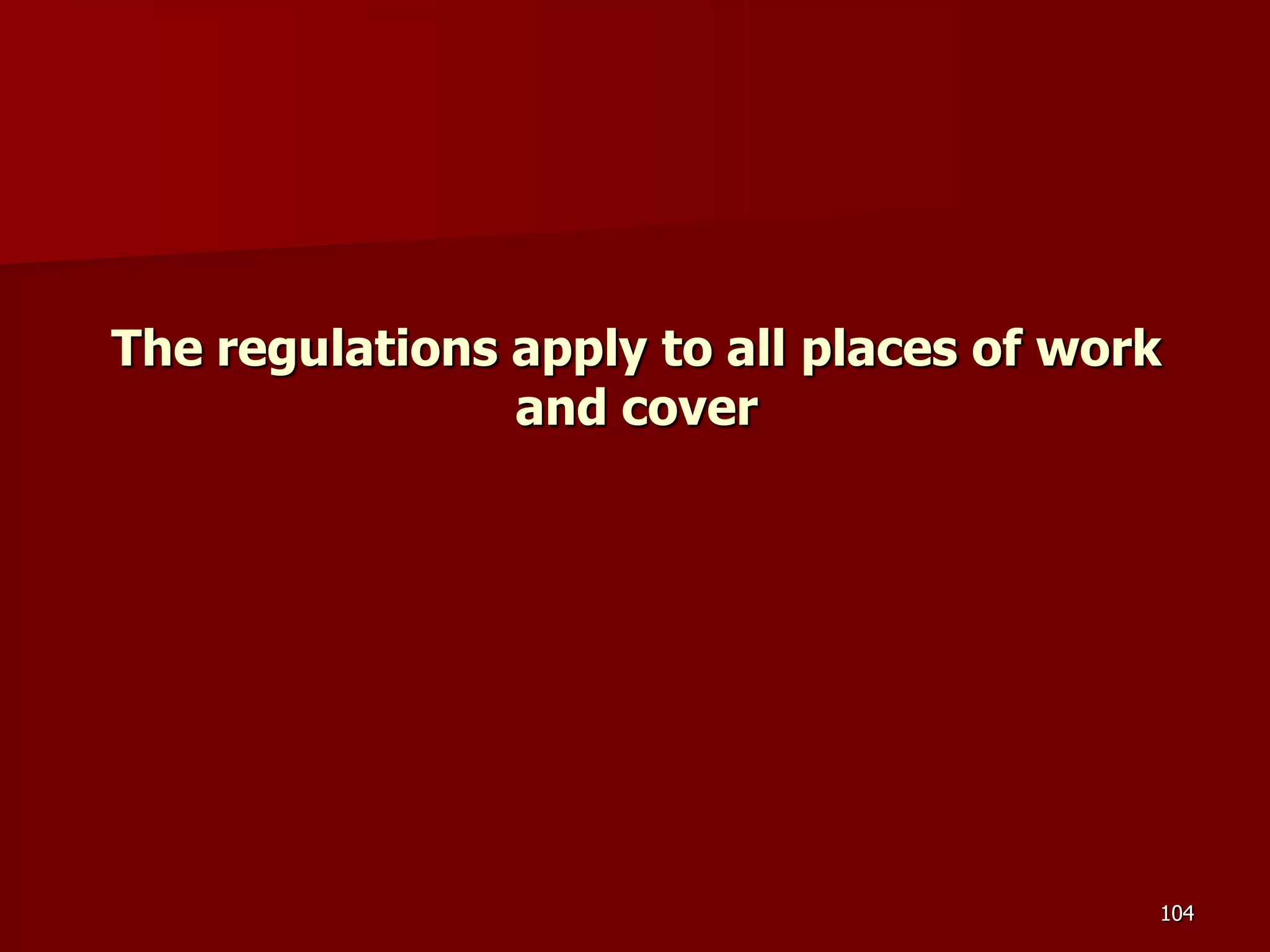 D Part 9 H & S Regs Revision By J Mc Cann