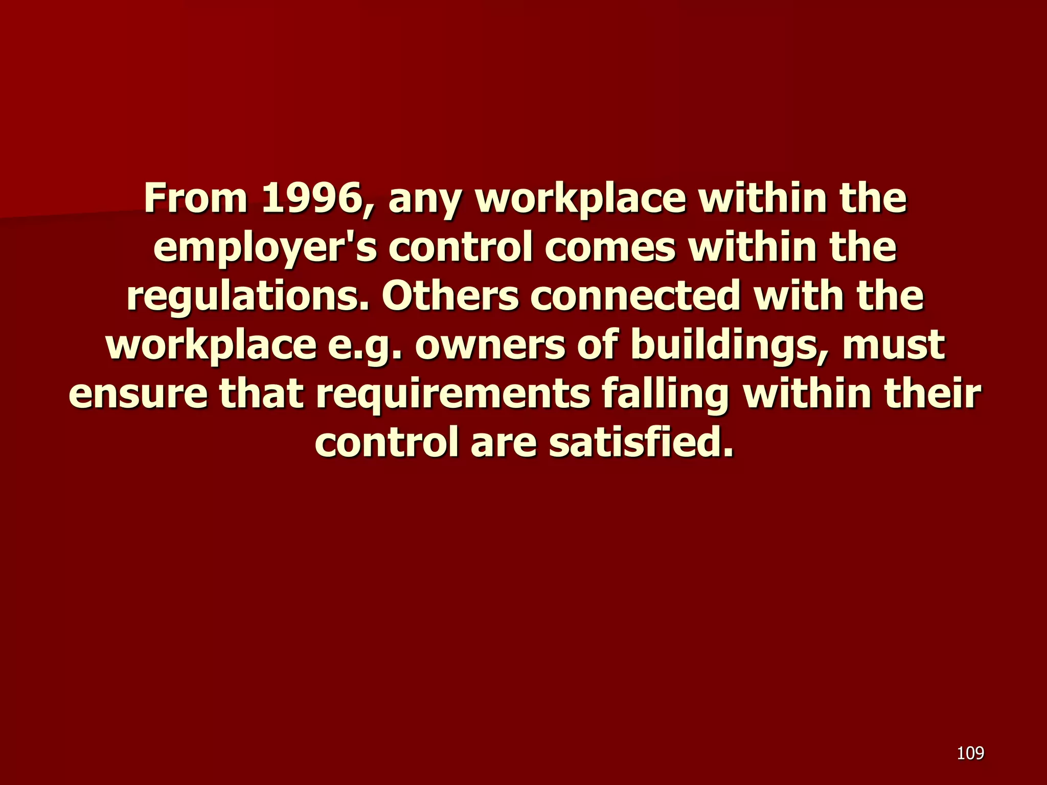 D Part 9 H & S Regs Revision By J Mc Cann