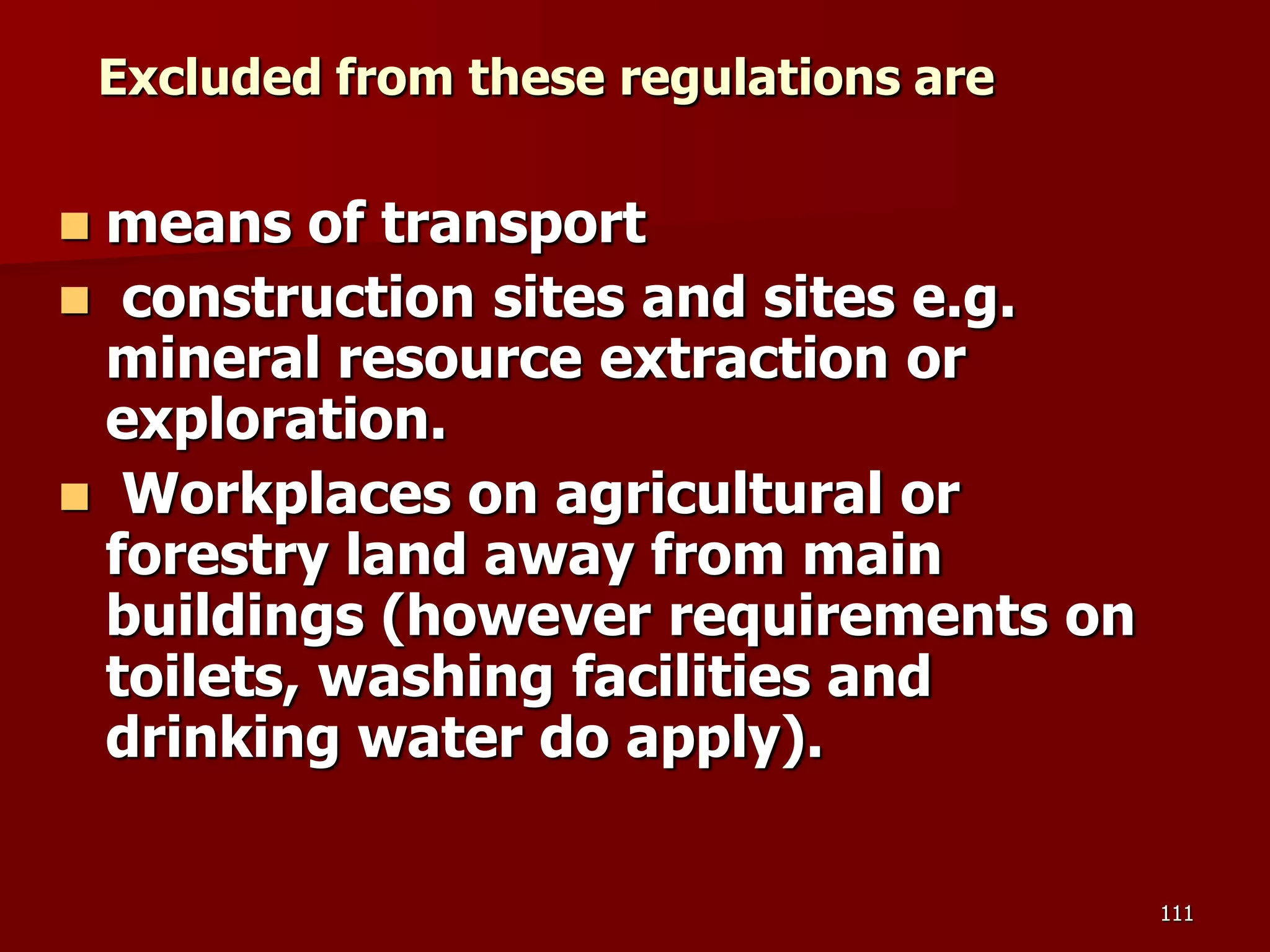 D Part 9 H & S Regs Revision By J Mc Cann
