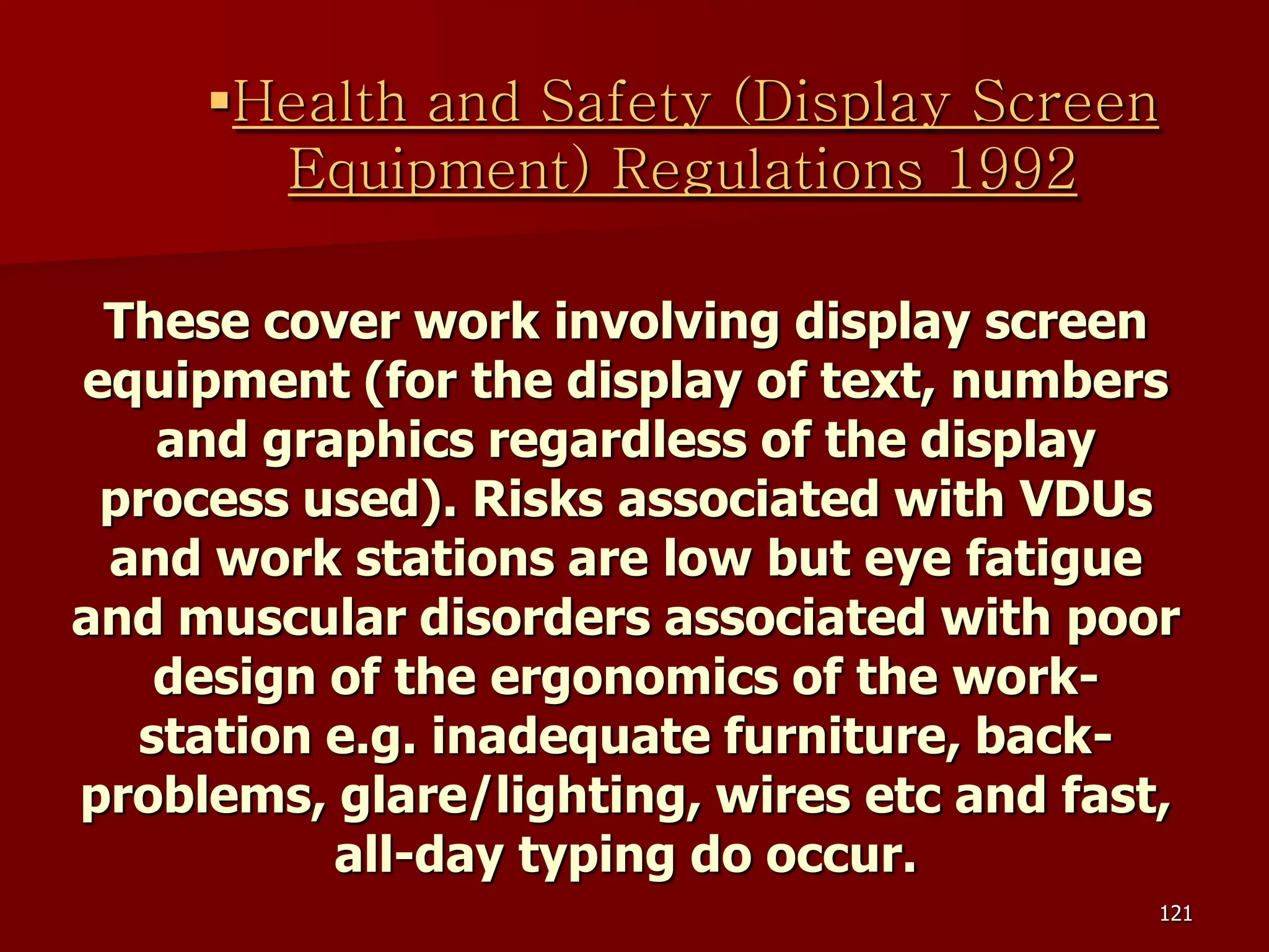 D Part 9 H & S Regs Revision By J Mc Cann