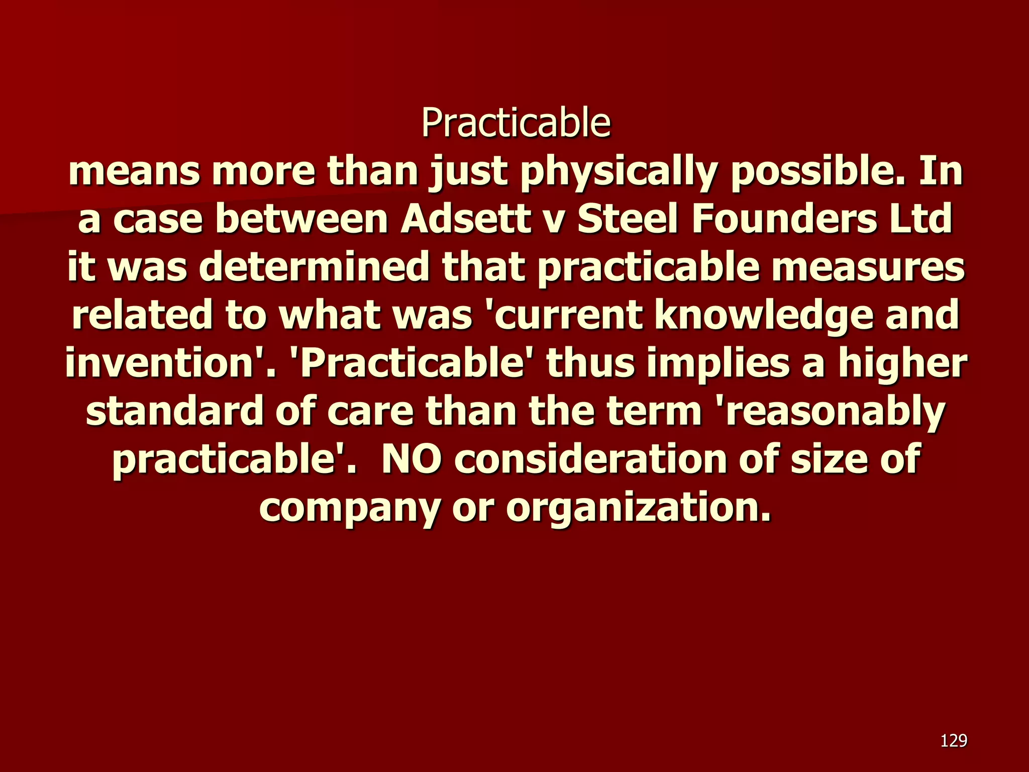 D Part 9 H & S Regs Revision By J Mc Cann