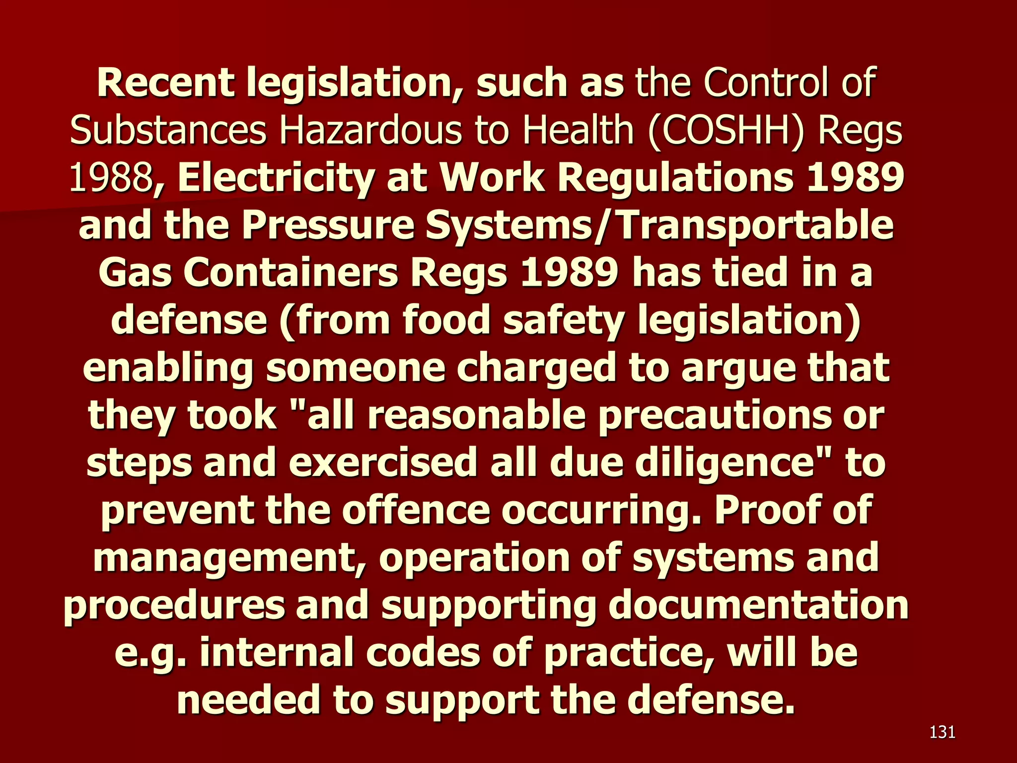 D Part 9 H & S Regs Revision By J Mc Cann