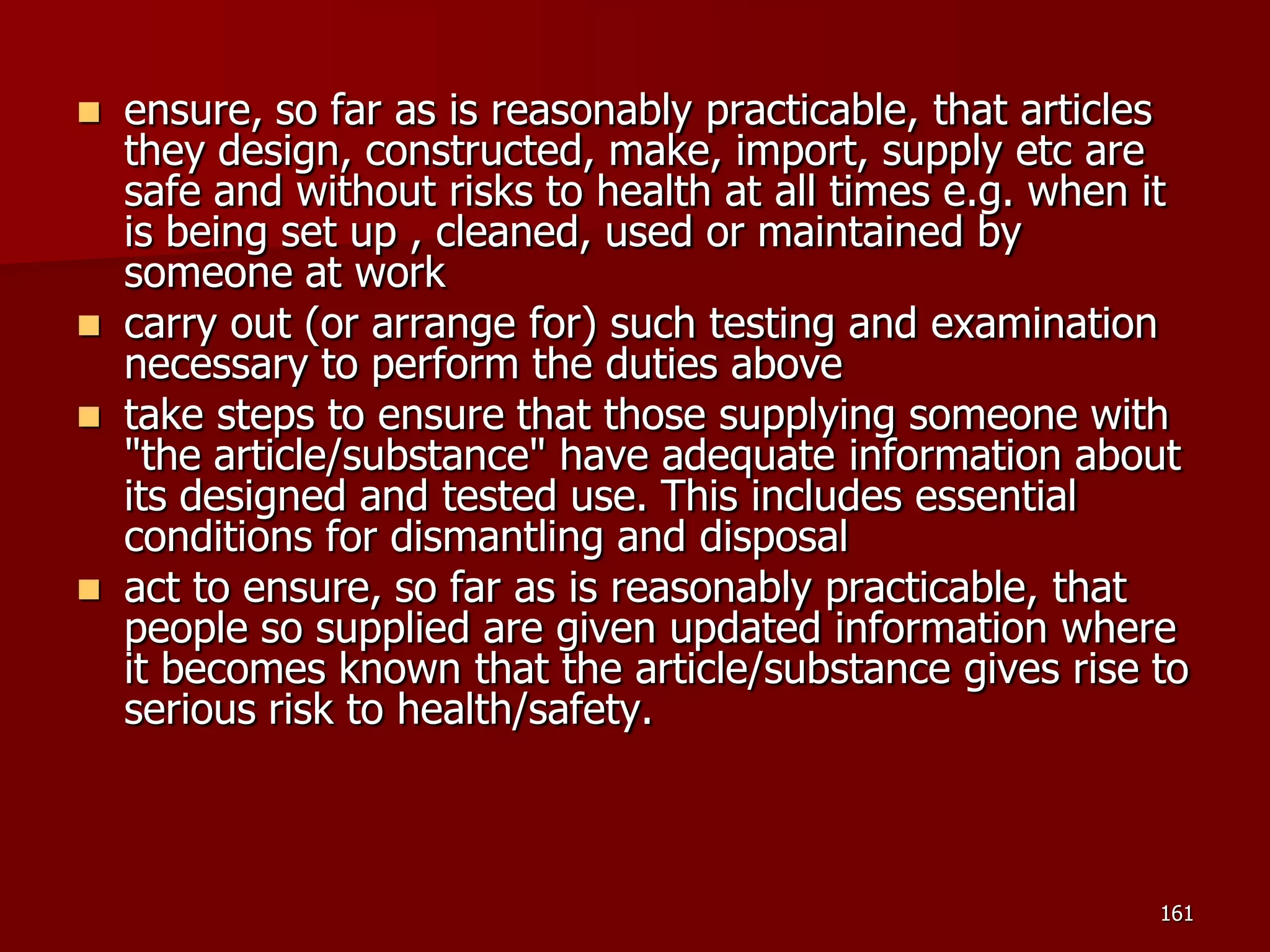 D Part 9 H & S Regs Revision By J Mc Cann