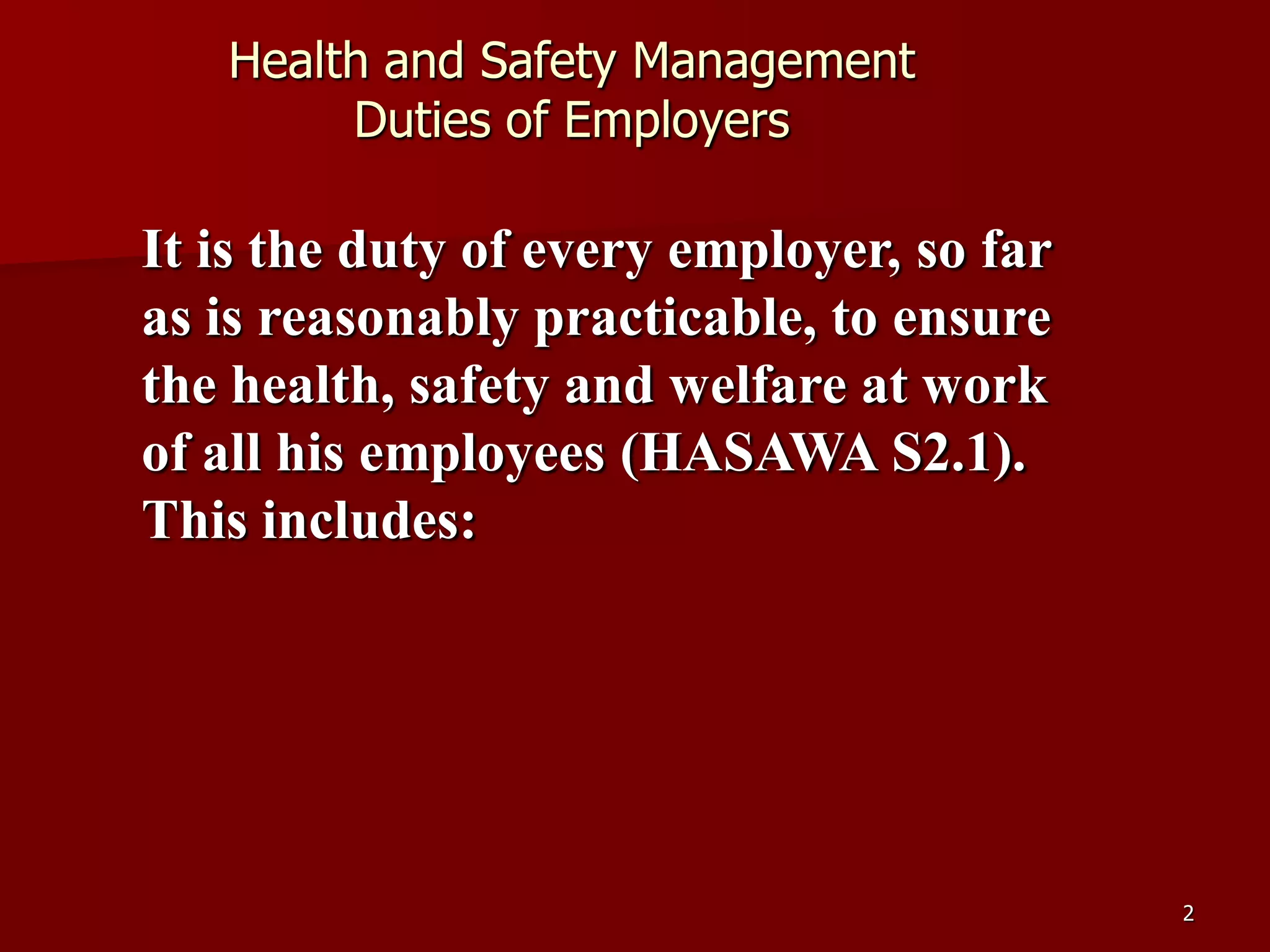 D Part 9 H & S Regs Revision By J Mc Cann