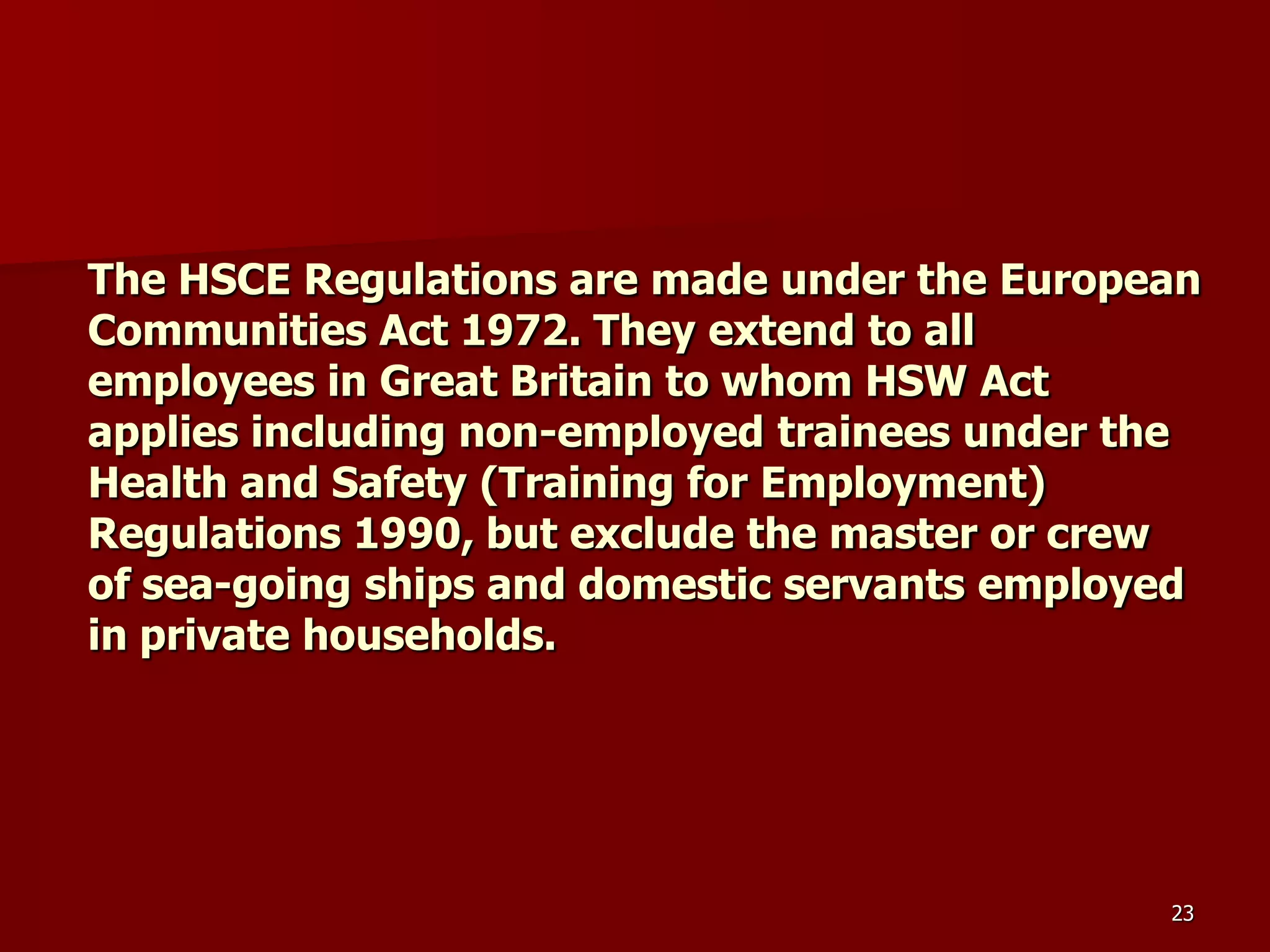 D Part 9 H & S Regs Revision By J Mc Cann