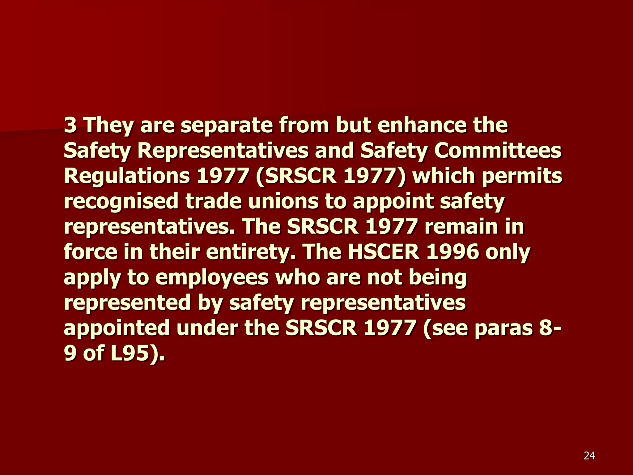 D Part 9 H & S Regs Revision By J Mc Cann