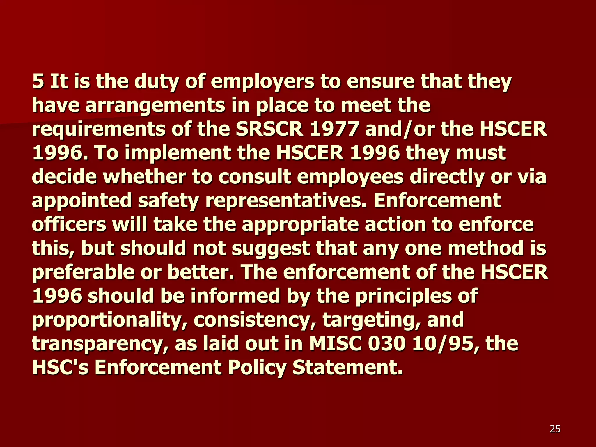 D Part 9 H & S Regs Revision By J Mc Cann