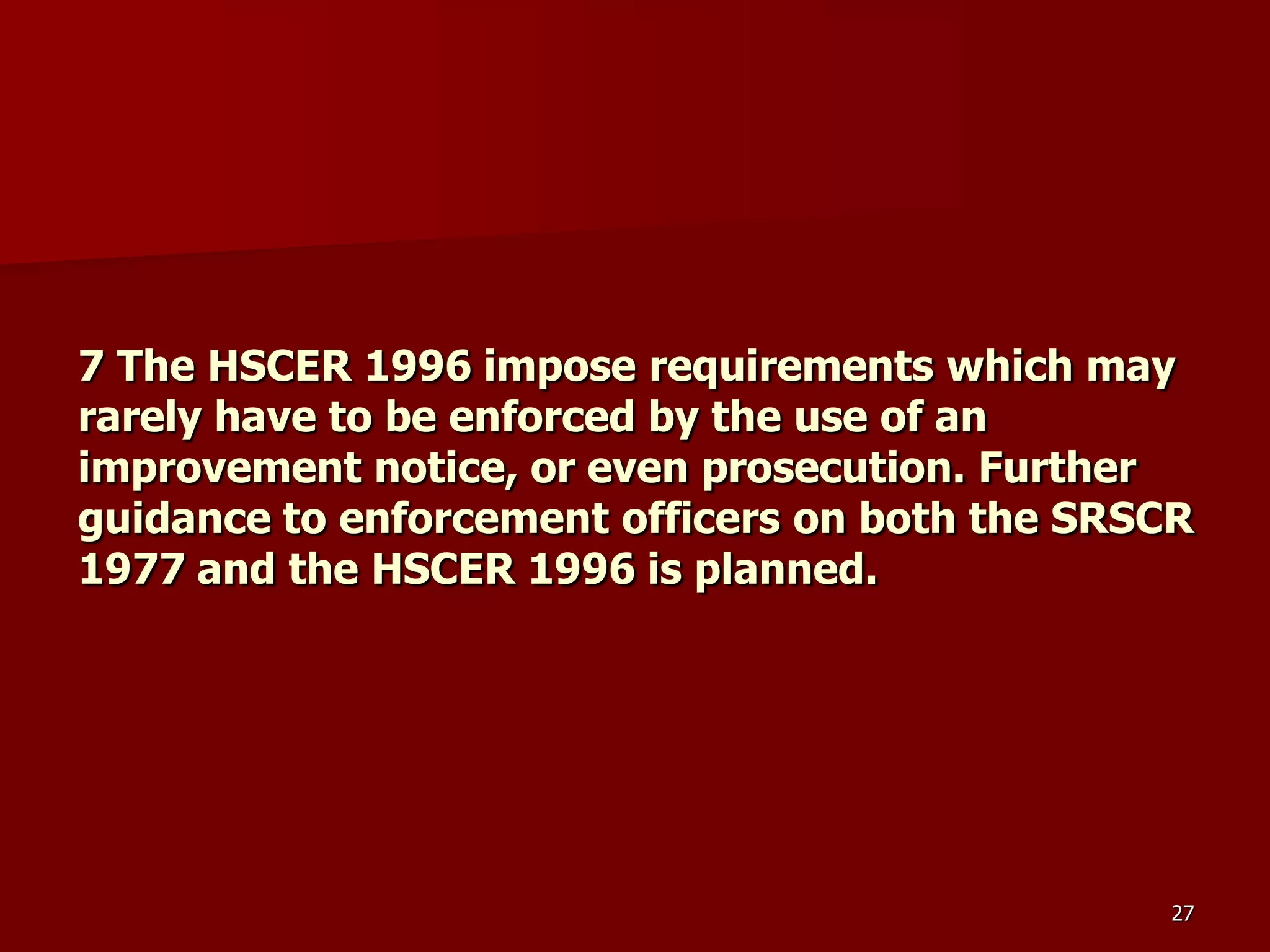 D Part 9 H & S Regs Revision By J Mc Cann