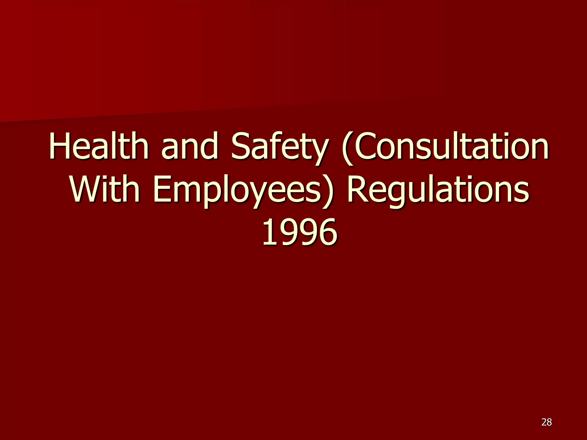 D Part 9 H & S Regs Revision By J Mc Cann