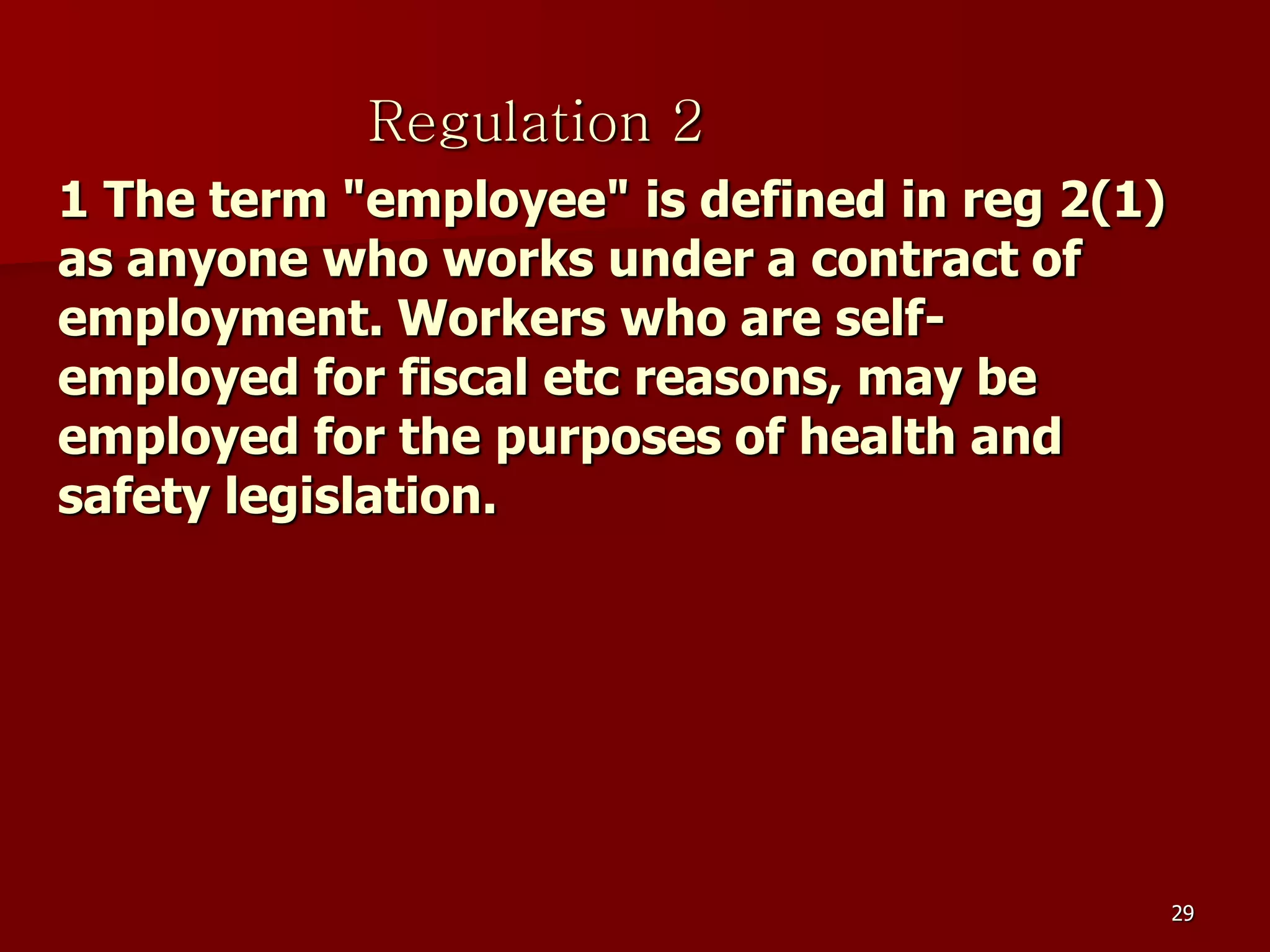 D Part 9 H & S Regs Revision By J Mc Cann