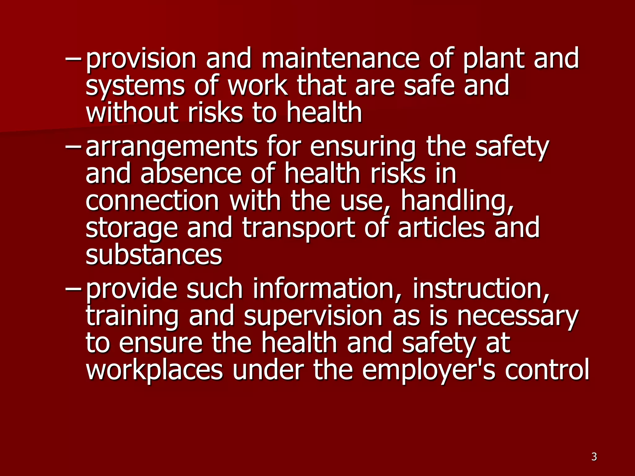 D Part 9 H & S Regs Revision By J Mc Cann