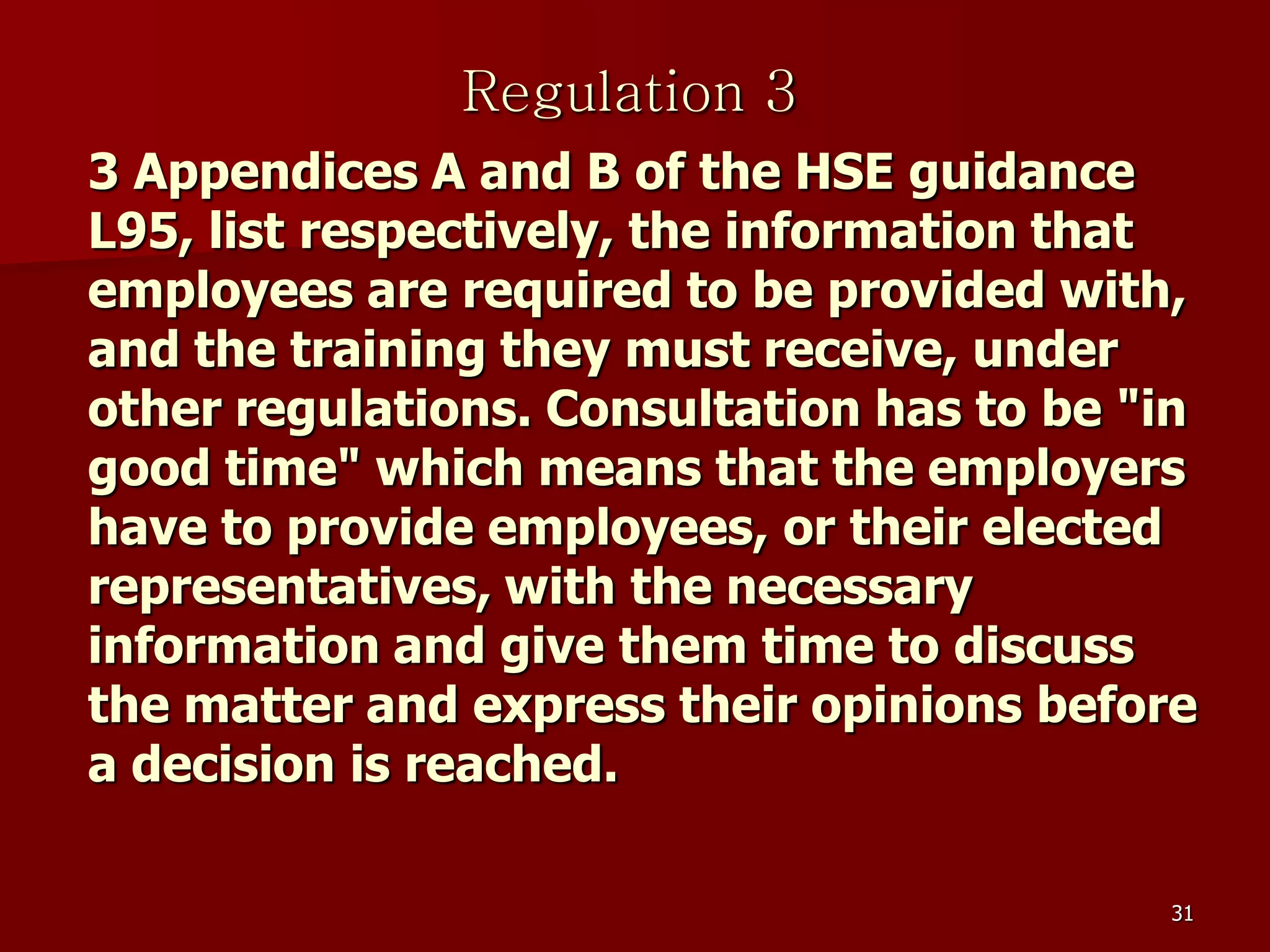 D Part 9 H & S Regs Revision By J Mc Cann