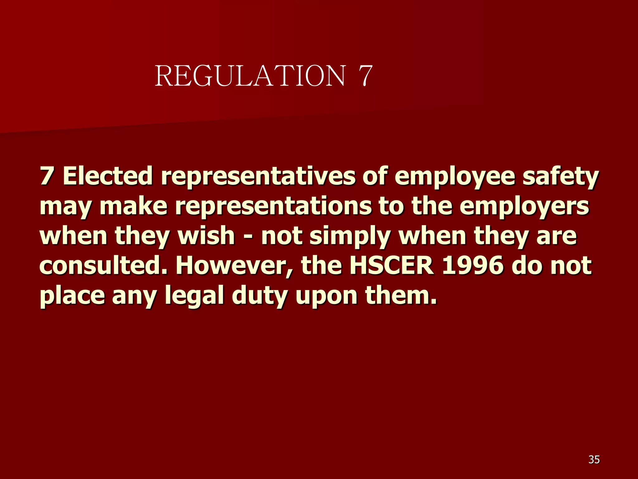 D Part 9 H & S Regs Revision By J Mc Cann