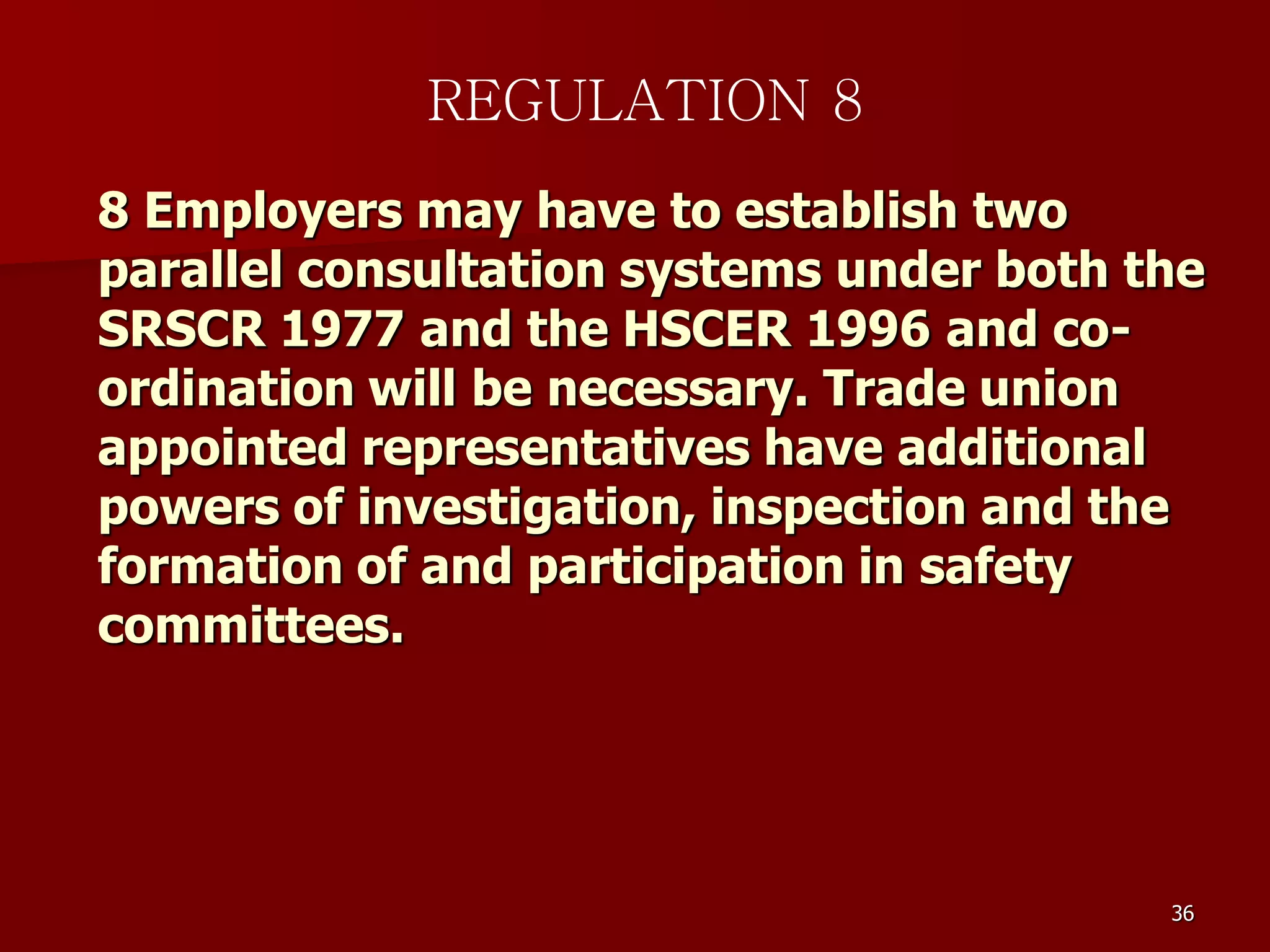 D Part 9 H & S Regs Revision By J Mc Cann