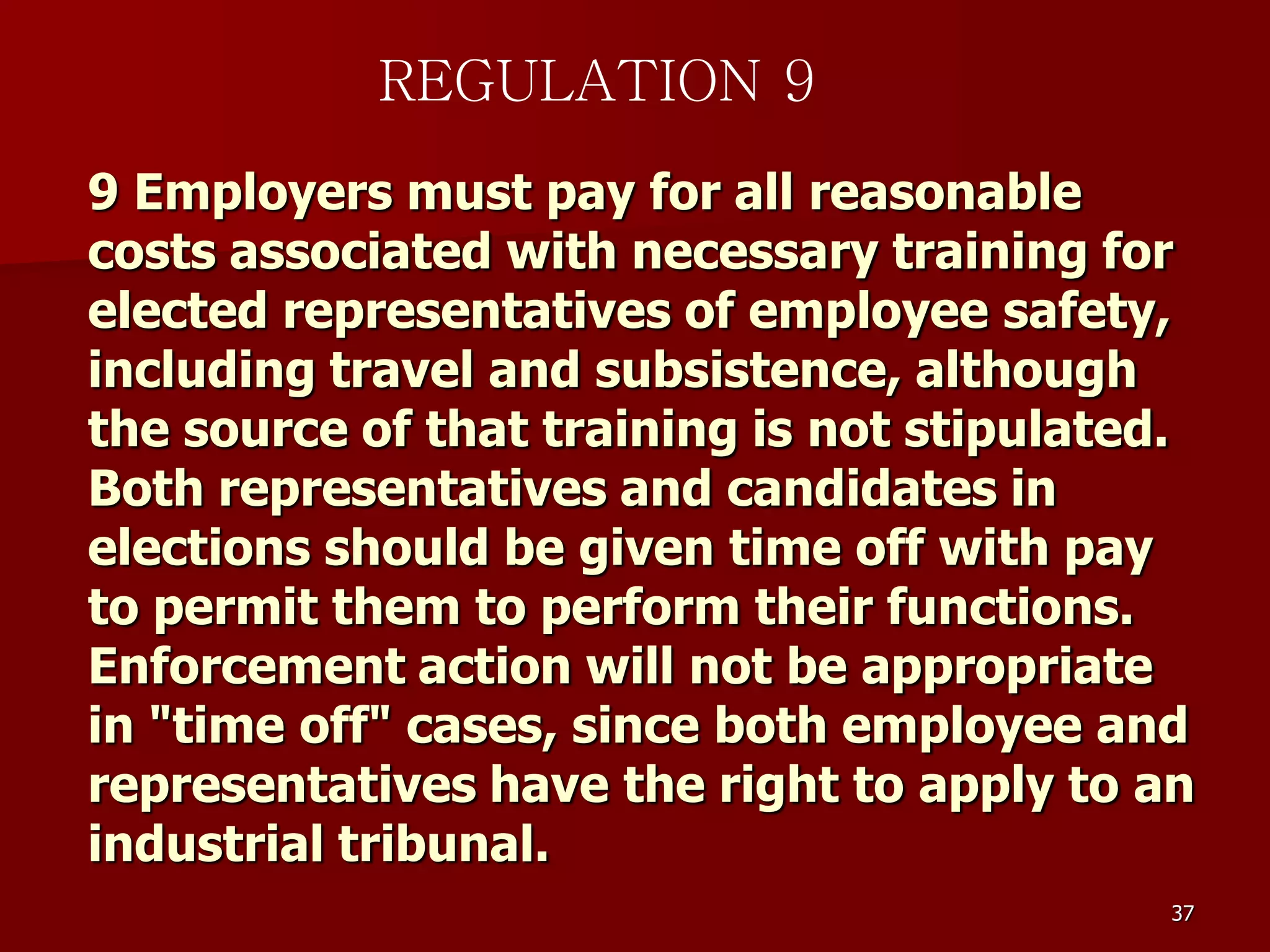 D Part 9 H & S Regs Revision By J Mc Cann