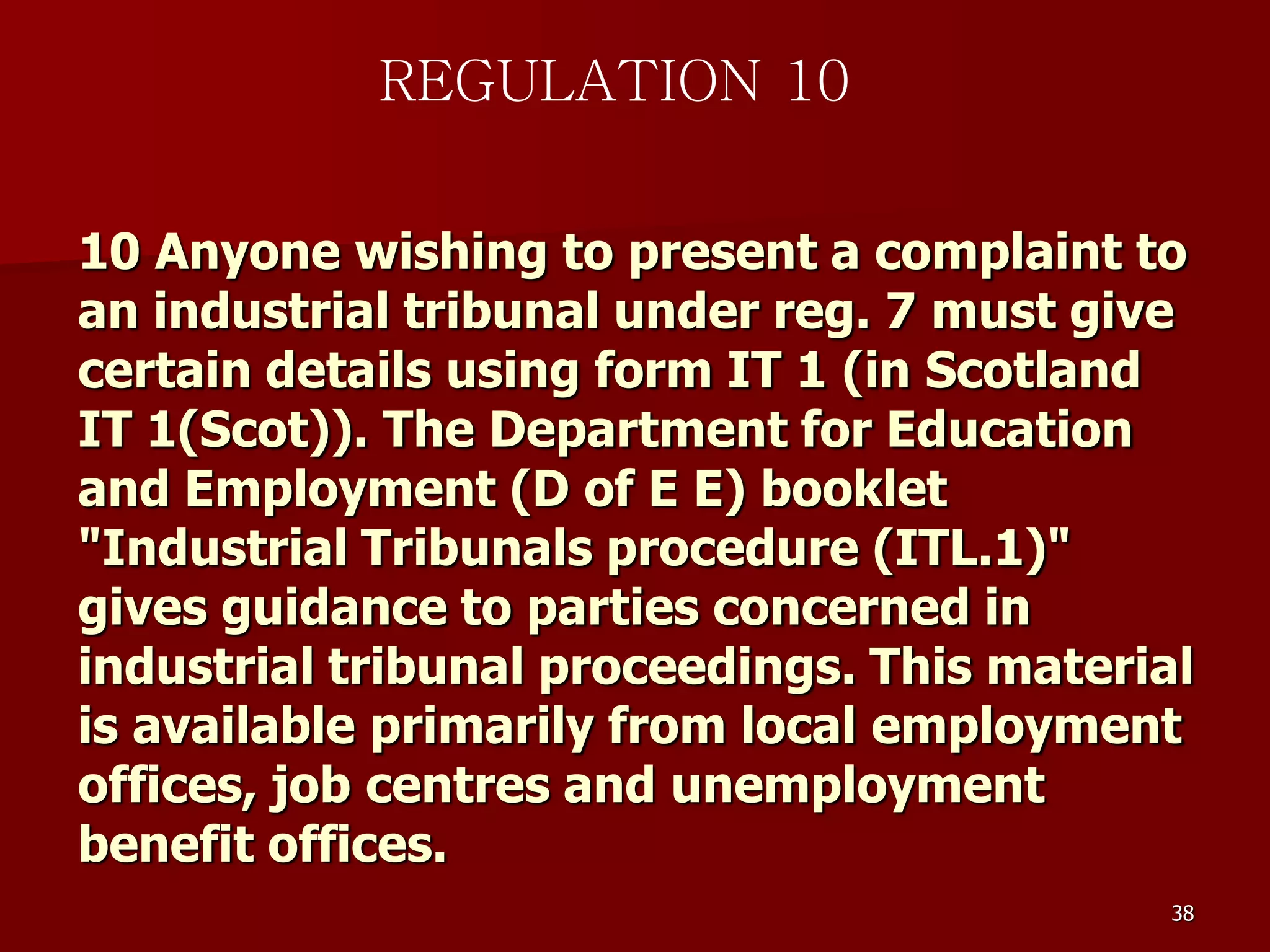 D Part 9 H & S Regs Revision By J Mc Cann