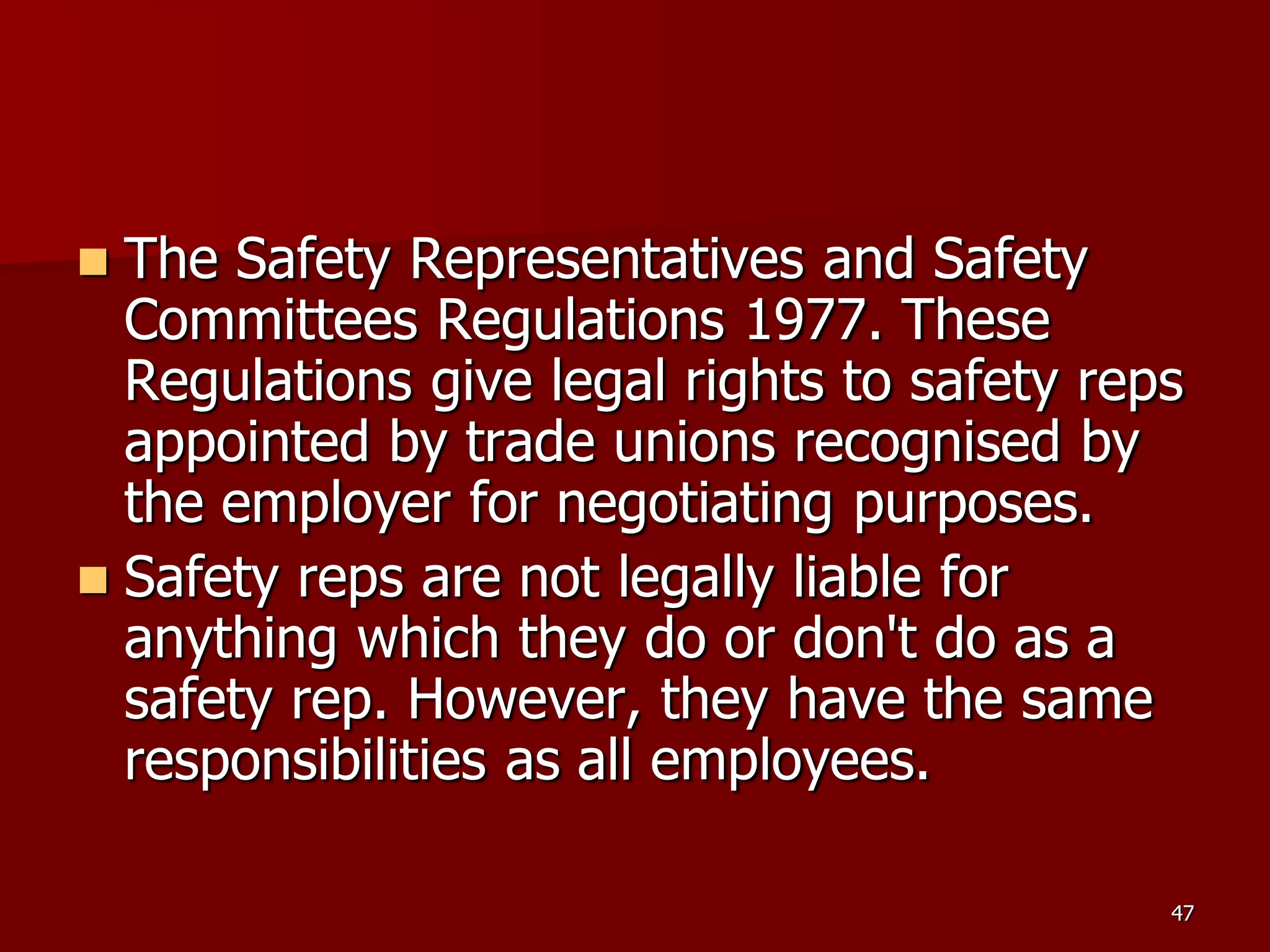 D Part 9 H & S Regs Revision By J Mc Cann